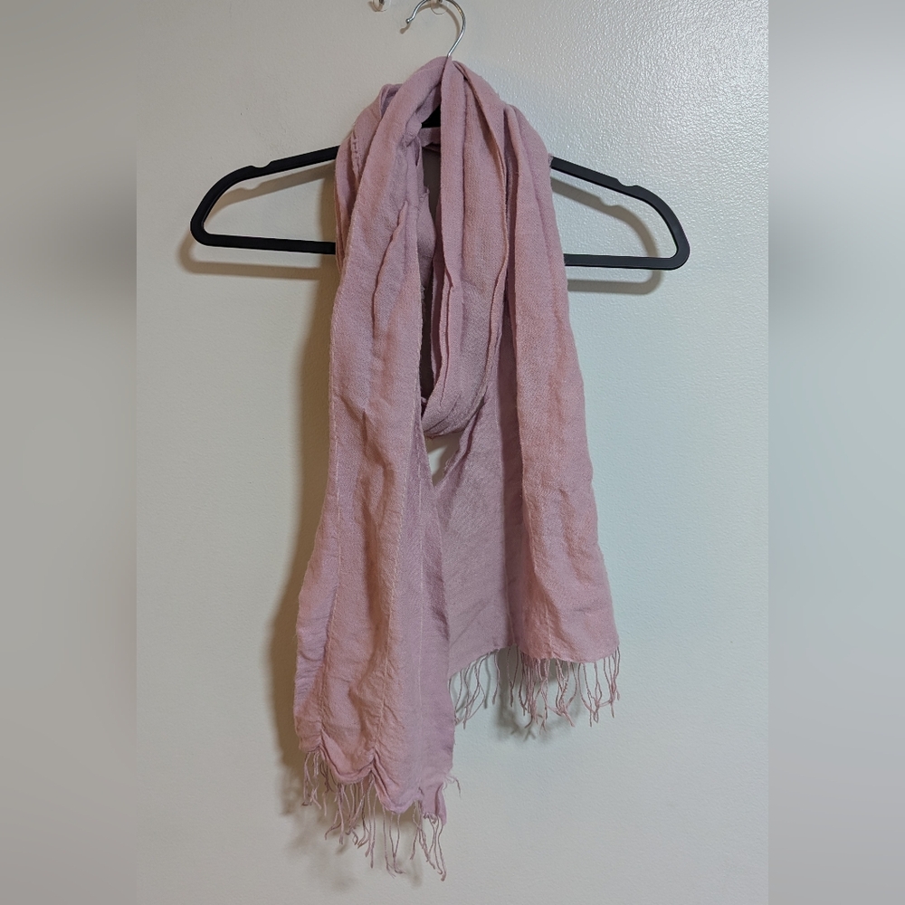 J.Crew‎ Lavender Purple Lightweight Raw Hem Fringed Scarf